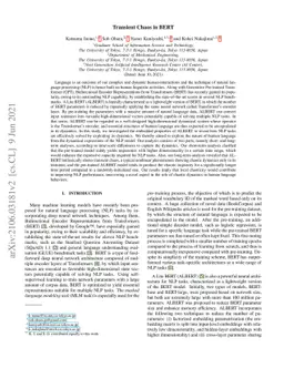 Transient Chaos in BERT