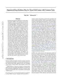 Signatured Deep Fictitious Play for Mean Field Games with Common Noise