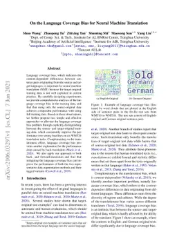 On the Language Coverage Bias for Neural Machine Translation