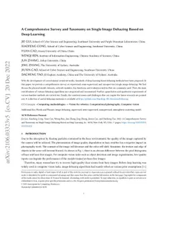 A Comprehensive Survey and Taxonomy on Single Image Dehazing Based on
  Deep Learning