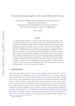 Generalized Linear Bandits with Local Differential Privacy