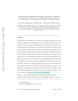 Adversarially Regularized Graph Attention Networks for Inductive
  Learning on Partially Labeled Graphs