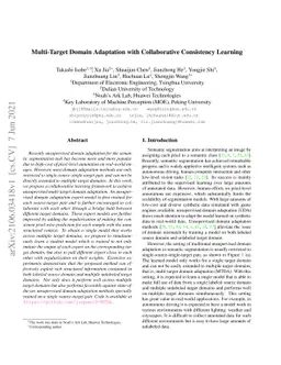 Multi-Target Domain Adaptation with Collaborative Consistency Learning