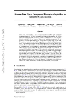 Source-Free Open Compound Domain Adaptation in Semantic Segmentation