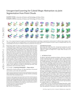 Unsupervised Learning for Cuboid Shape Abstraction via Joint
  Segmentation from Point Clouds