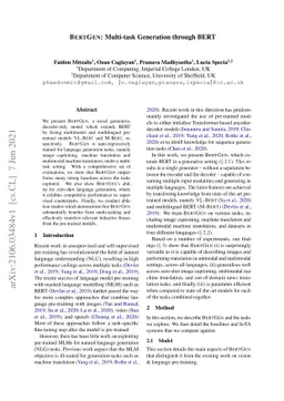 BERTGEN: Multi-task Generation through BERT