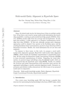 Multi-modal Entity Alignment in Hyperbolic Space