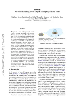 PROST: Physical Reasoning of Objects through Space and Time