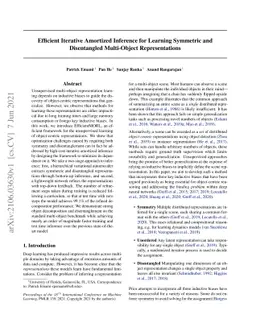 Efficient Iterative Amortized Inference for Learning Symmetric and
  Disentangled Multi-Object Representations