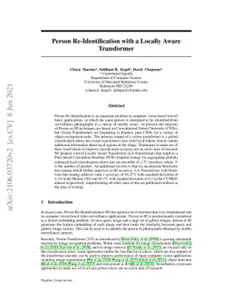 Person Re-Identification with a Locally Aware Transformer