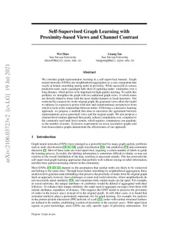 Self-Supervised Graph Learning with Proximity-based Views and Channel
  Contrast