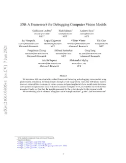 3DB: A Framework for Debugging Computer Vision Models