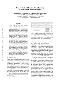 Deep Context- and Relation-Aware Learning for Aspect-based Sentiment
  Analysis