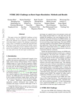 NTIRE 2021 Challenge on Burst Super-Resolution: Methods and Results