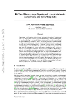 DisTop: Discovering a Topological representation to learn diverse and
  rewarding skills