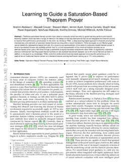 Learning to Guide a Saturation-Based Theorem Prover