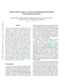 Mixture Outlier Exposure: Towards Out-of-Distribution Detection in
  Fine-grained Environments