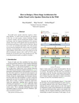 How to Design a Three-Stage Architecture for Audio-Visual Active Speaker
  Detection in the Wild