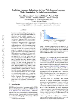 Exploiting Language Relatedness for Low Web-Resource Language Model
  Adaptation: An Indic Languages Study