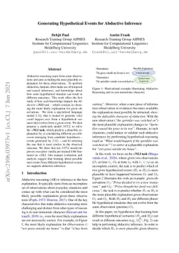 Generating Hypothetical Events for Abductive Inference