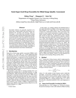 Semi-Supervised Deep Ensembles for Blind Image Quality Assessment