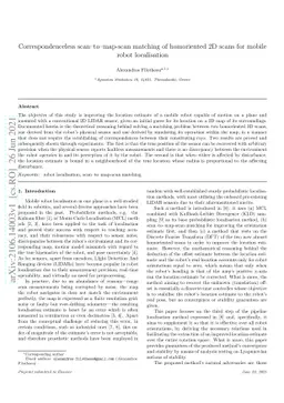 Correspondenceless scan-to-map-scan matching of homoriented 2D scans for
  mobile robot localisation