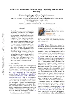 UMIC: An Unreferenced Metric for Image Captioning via Contrastive
  Learning