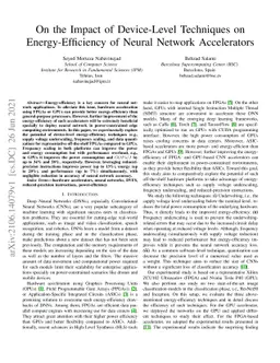 On the Impact of Device-Level Techniques on Energy-Efficiency of Neural
  Network Accelerators