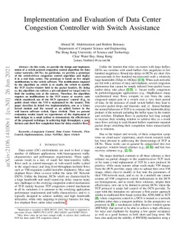 Implementation and Evaluation of Data Center Congestion Controller with
  Switch Assistance