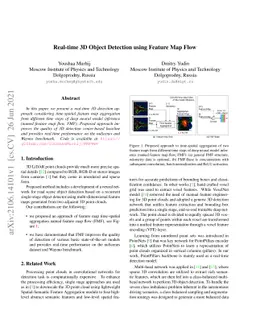 Real-time 3D Object Detection using Feature Map Flow