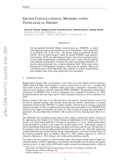 Graph Convolutional Memory using Topological Priors