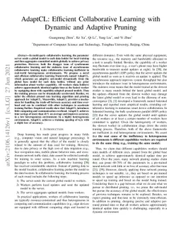 AdaptCL: Efficient Collaborative Learning with Dynamic and Adaptive
  Pruning