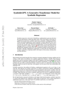 SymbolicGPT: A Generative Transformer Model for Symbolic Regression