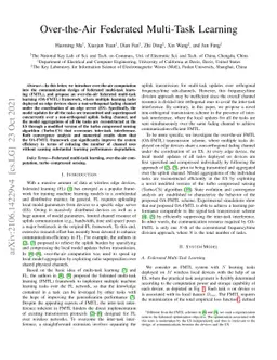Over-the-Air Federated Multi-Task Learning