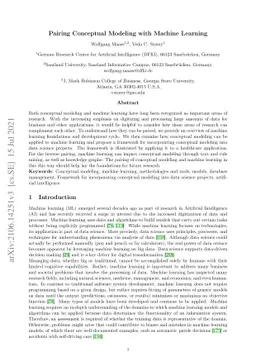 Pairing Conceptual Modeling with Machine Learning