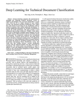 Deep Learning for Technical Document Classification