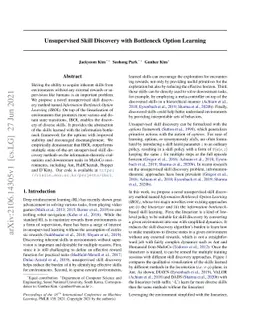 Unsupervised Skill Discovery with Bottleneck Option Learning