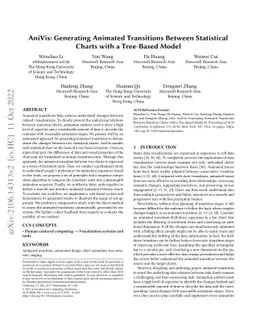 AniVis: Generating Animated Transitions Between Statistical Charts with
  a Tree Model