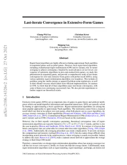 Last-iterate Convergence in Extensive-Form Games