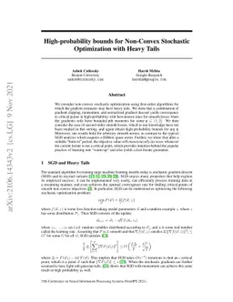 High-probability Bounds for Non-Convex Stochastic Optimization with
  Heavy Tails