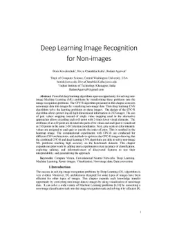 Deep Learning Image Recognition for Non-images