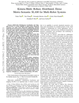 Kimera-Multi: Robust, Distributed, Dense Metric-Semantic SLAM for
  Multi-Robot Systems