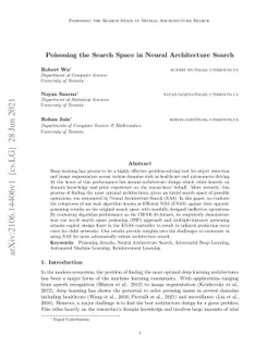 Poisoning the Search Space in Neural Architecture Search