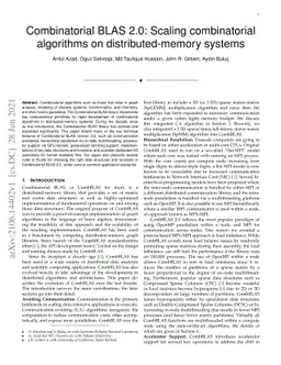 Combinatorial BLAS 2.0: Scaling combinatorial algorithms on
  distributed-memory systems