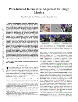 Prior-Induced Information Alignment for Image Matting
