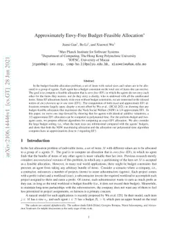 Approximately Envy-Free Budget-Feasible Allocation