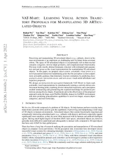 VAT-Mart: Learning Visual Action Trajectory Proposals for Manipulating
  3D ARTiculated Objects