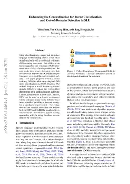 Enhancing the Generalization for Intent Classification and Out-of-Domain
  Detection in SLU
