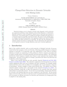 Change-Point Detection in Dynamic Networks with Missing Links