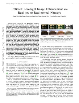 R2RNet: Low-light Image Enhancement via Real-low to Real-normal Network
